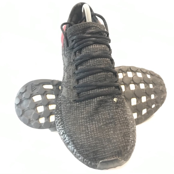 Adidas Pure Boost 2017 Core Black Cardinal BA8889. Base modified gloss Black - Picture 3 of 8